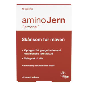 Køb AminoJern Ferrochel 40 stk. online hos apotekeren.dk