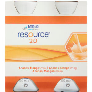 Køb Resource 2.0 Ananas - Mango 4 x 200 ml online hos apotekeren.dk