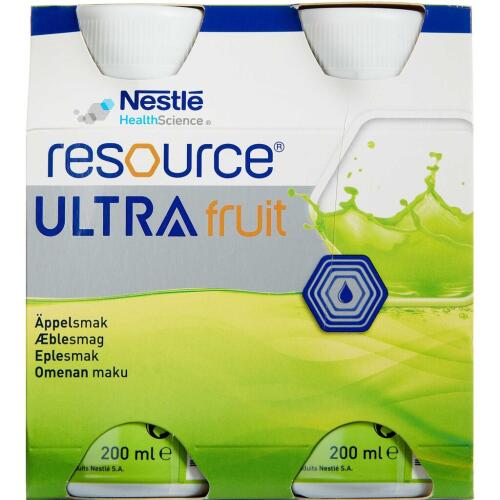 Køb Resource Ultra Fruit Æble 4x200 ml online hos apotekeren.dk