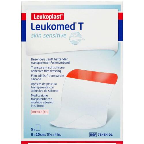 Køb Leukoplast Leukomed T skin sensitive (8 x 10 cm) 5 stk. online hos apotekeren.dk