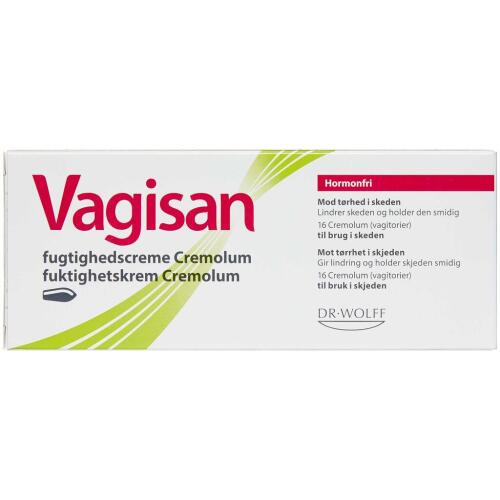 Køb Vagisan Fugtighedscreme Cremolum 16 stk. online hos apotekeren.dk