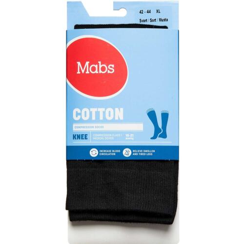 Køb MABS COTTON KNEE SORT X-LARGE online hos apotekeren.dk