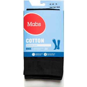 Køb Mabs Cotton Knee Black X-Large 1 par online hos apotekeren.dk