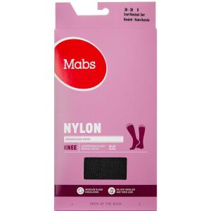Køb Mabs Nylon Knee Design Black Small 1 par online hos apotekeren.dk