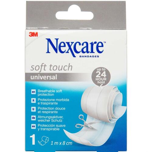 Køb Nexcare Universal Soft Touch Plaster Hvid 1 m x 8 cm 1 stk. online hos apotekeren.dk