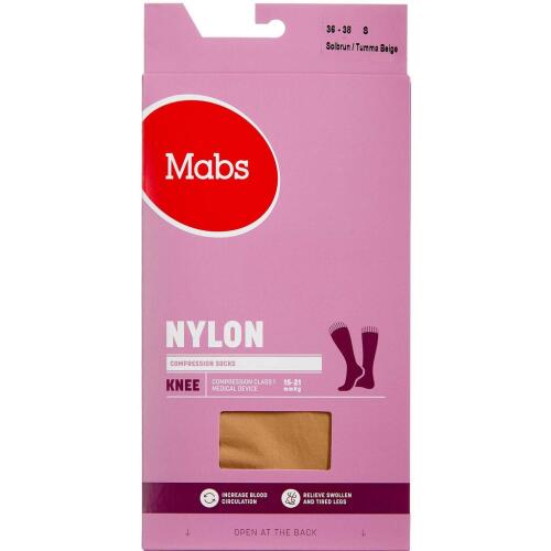 Køb Mabs Nylon Knee Tan Small 1 par online hos apotekeren.dk