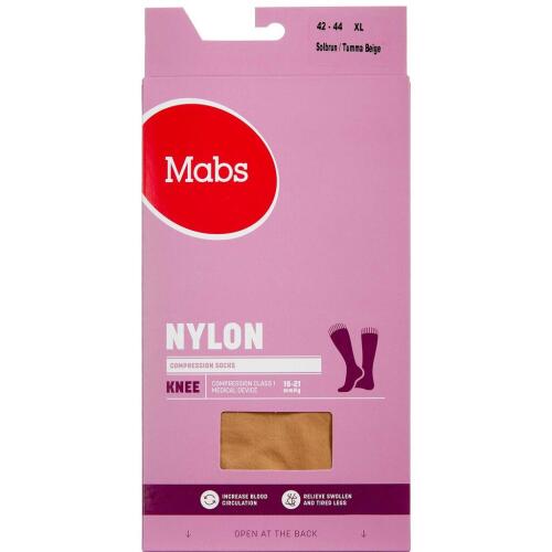 Køb MABS NYLON KNEE TAN X-LARGE online hos apotekeren.dk