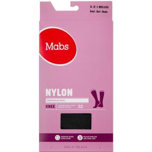 Køb Mabs Nylon Cotton Knee Wide Black Small 1 par online hos apotekeren.dk