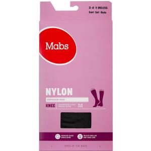 Køb Mabs Nylon Cotton Knee Wide Black Medium 1 par online hos apotekeren.dk