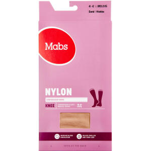 Køb Mabs Nylon Cotton Knee Wide Sand Large 1 par online hos apotekeren.dk