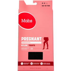 Køb Mabs Nylon Tights Pregnant Sort Large 1 par online hos apotekeren.dk
