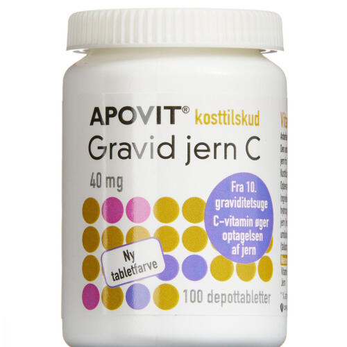 Køb APOVIT GRAVID JERN C DEPOTTABL online hos apotekeren.dk