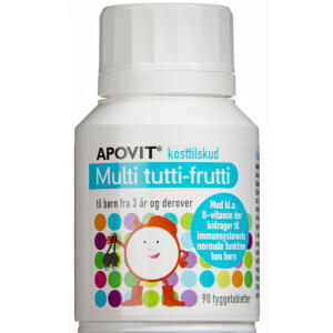 Køb Apovit Multi Tutti-Frutti 90 stk. online hos apotekeren.dk