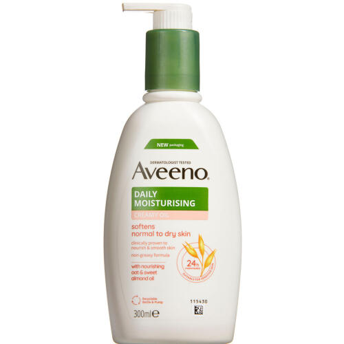 Køb Aveeno Daily Moisturising Creamy Oil 300 ml online hos apotekeren.dk