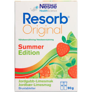 Køb Resorb Jordbær-Lime Brusetabletter 2x10 ml online hos apotekeren.dk