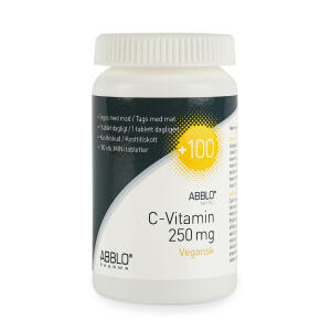 Køb ABBLO C-vitamin 250 mg 100 stk. VEGAN online hos apotekeren.dk