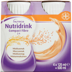 Køb Nutridrink Compact Fibre Mokka 4 x 125 ml online hos apotekeren.dk