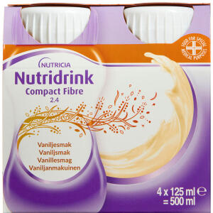Køb Nutridrink Compact Fibre Vanille 4 x 125 ml online hos apotekeren.dk