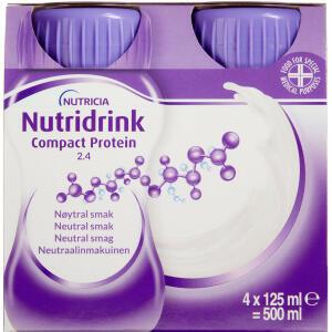 Køb Nutridrink Compact Protein Neutral 4 x 125 ml online hos apotekeren.dk