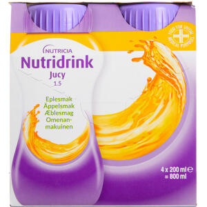 Køb Nutridrink Jucy Æble 4 x 200 ml online hos apotekeren.dk