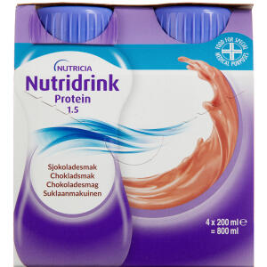 Køb Nutridrink Protein Chokolade 4 x 200 ml online hos apotekeren.dk