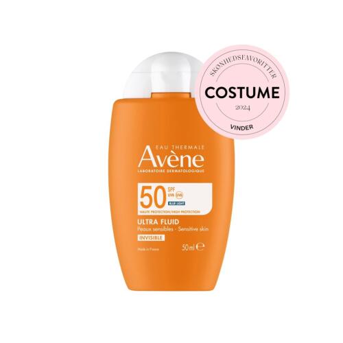 Køb Avène Ultra Fluid Invisible til sensitiv hud, ansigt og hals SPF50 50 ml online hos apotekeren.dk