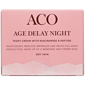 Køb ACO Age Delay Night Cream Dry Skin 50 ml online hos apotekeren.dk