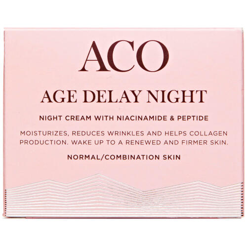 Køb ACO Age Delay Night Cream Normal Skin med parfume 50 ml  online hos apotekeren.dk