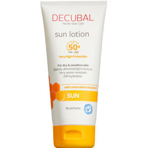 Køb Decubal Sun Lotion SPF50+ 180 ml online hos apotekeren.dk