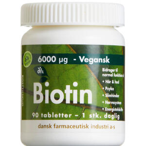 Køb Biotin Vitamin tablet 90 stk. online hos apotekeren.dk