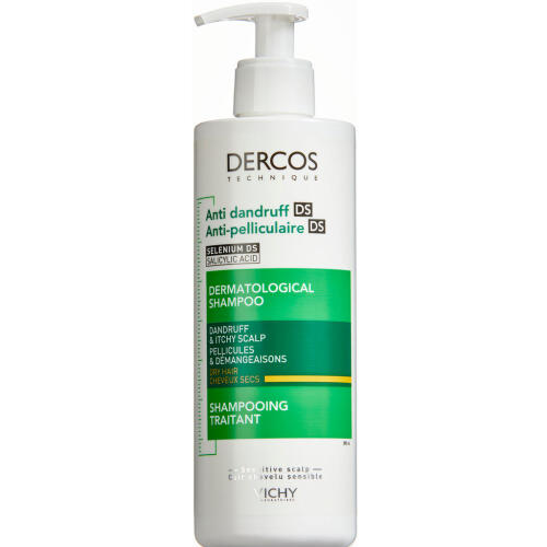 Køb Vichy Dercos Skælshampoo Til Tør Hårbund 390 ml online hos apotekeren.dk