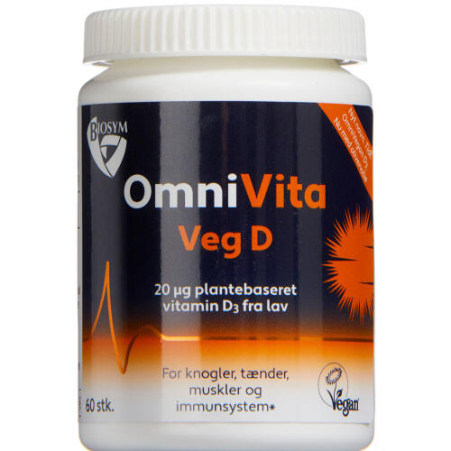 Køb Biosym Omnivita Veg D 60 stk. online hos apotekeren.dk