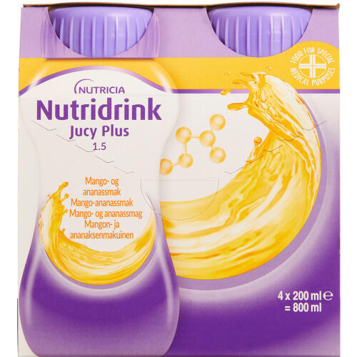 Køb NUTRIDRINK JUCY PLUS MANGO/ANA online hos apotekeren.dk