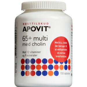Køb APOVIT 65+ multi med cholin, 150 tabletter online hos apotekeren.dk