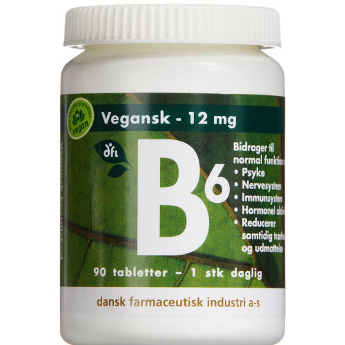 Køb B6 vitamin 12 mg - 90 tabletter online hos apotekeren.dk