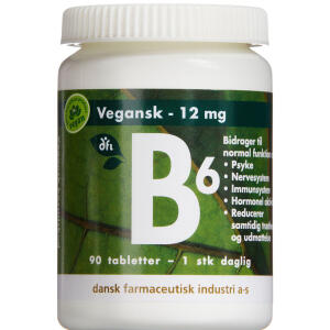 Køb B6 vitamin 12 mg - 90 tabletter online hos apotekeren.dk