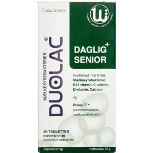 Køb Duolac Daglig+ Senior 50 stk. online hos apotekeren.dk