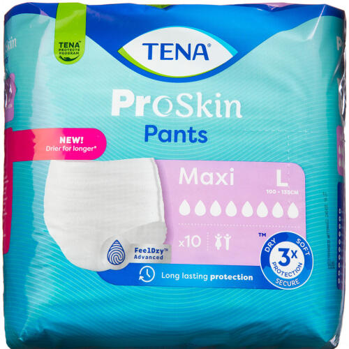 Køb Tena Pants Maxi str. L, 10 stk.  online hos apotekeren.dk