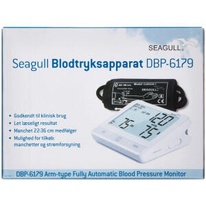 Køb Seagull Blodtryksapparat til overarm DBP-6179 1 stk. online hos apotekeren.dk