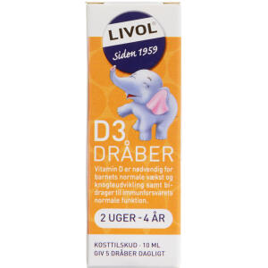 Køb LIVOL D3 DRÅBER 2 UGER-4 ÅR online hos apotekeren.dk