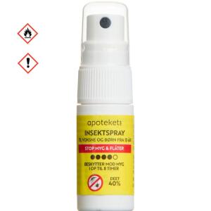 Køb APOTEKETS INSEKTSPRAY DEET 40% online hos apotekeren.dk