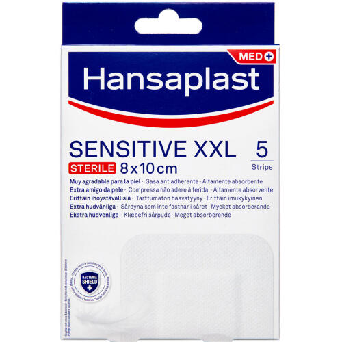 Køb HANSAPLAST SENSI.XXL 8X10CM online hos apotekeren.dk