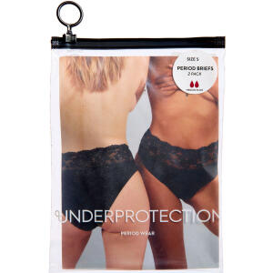 Køb Underprotection Penelope Period Briefs Sort S 2 stk. online hos apotekeren.dk