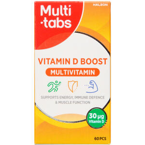 Køb Multi-Tabs Vitamin D Boost Multivitamin 60 stk. online hos apotekeren.dk