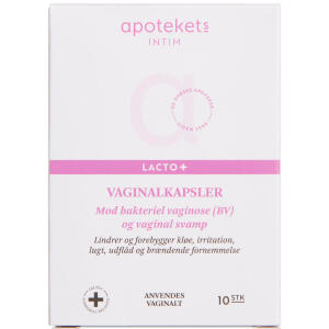 Køb Apotekets Lacto+ Vaginalkapsel 10 stk. online hos apotekeren.dk