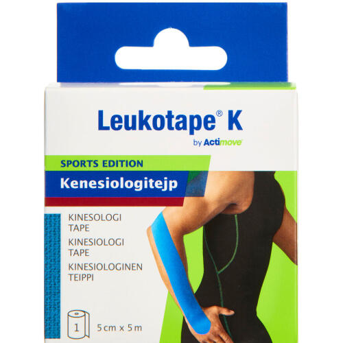 Køb Actimove Leukotape K Blå 5cmx5m 1 stk online hos apotekeren.dk
