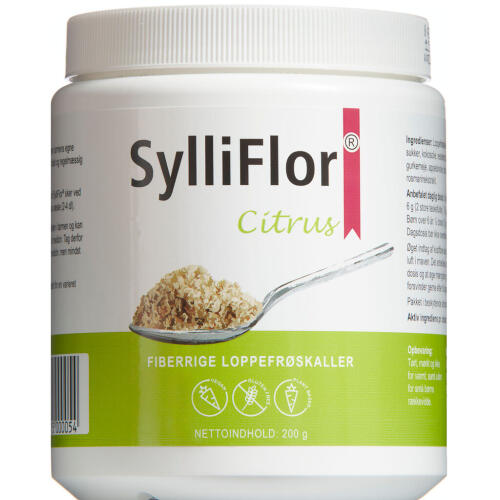Køb SylliFlor Loppefrøskaller Citrus 200 g online hos apotekeren.dk