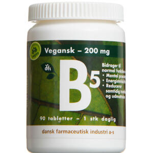 Køb B5 VITAMIN TABL 200 MG VEGANSK online hos apotekeren.dk