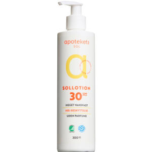 Køb Apotekets Sollotion SPF30 300 ml online hos apotekeren.dk