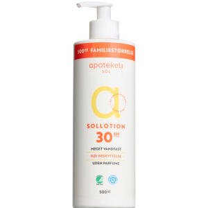 Køb Apotekets Sollotion SPF 30 500 ml online hos apotekeren.dk